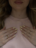 Butter Yellow Glazed Donut Chrome Nails