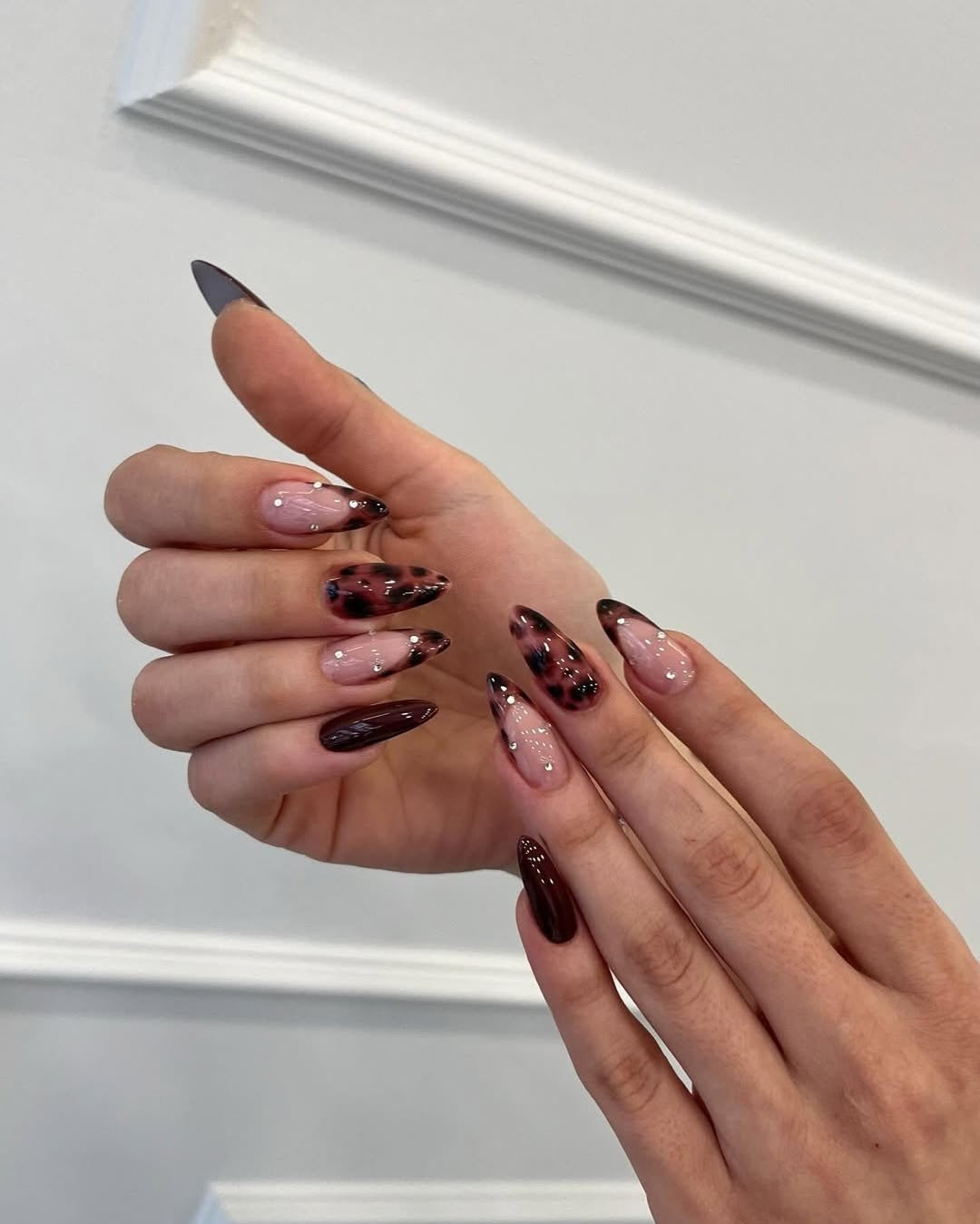 Tortoise Shell Abstract Nails