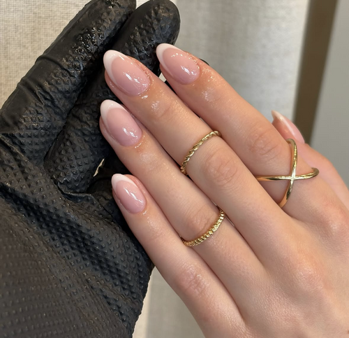Sophisticated Beige French Tips (Gelish Base)