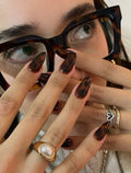 Gelx Abstract Tortoise Shell Nails