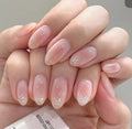 Aura Nails With Glitter Ombre Tips