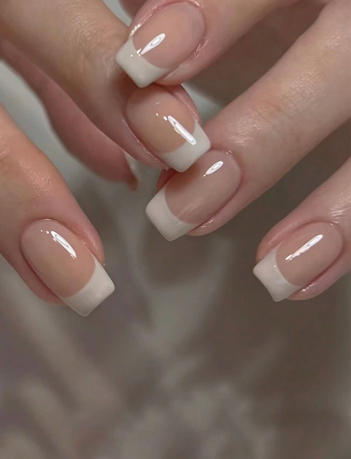 Milky Nude Base Natural French Tips