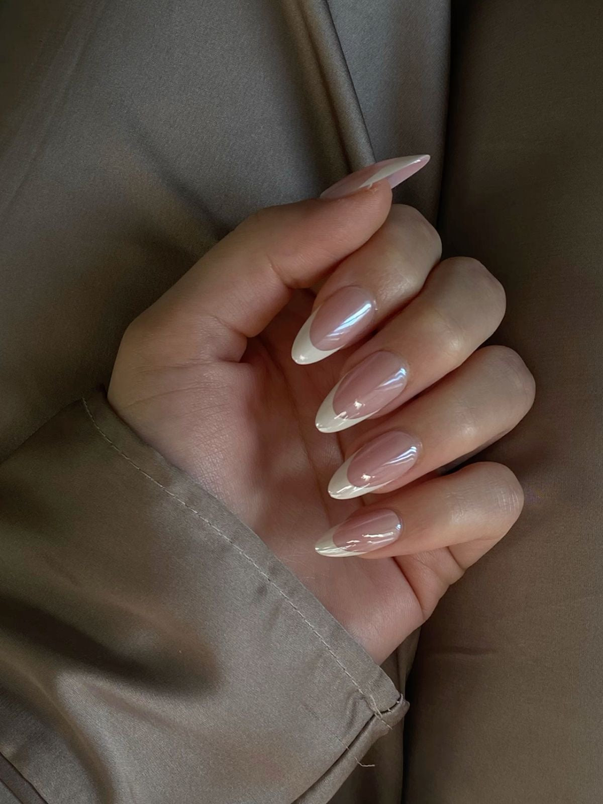 Classic French Tips Natural Pink Base