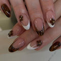 Autumn Abstract Gelx French Tips