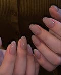 Flash Silver Glittery Aesthetic Nails