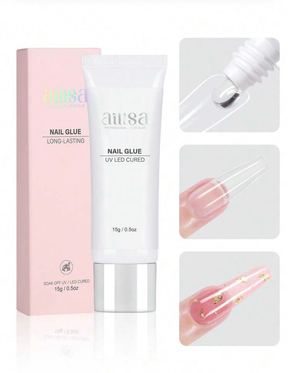 Hard Gel Glue | UV Lamp Required | 4 Weeks Strong Sticking For Presson Nails