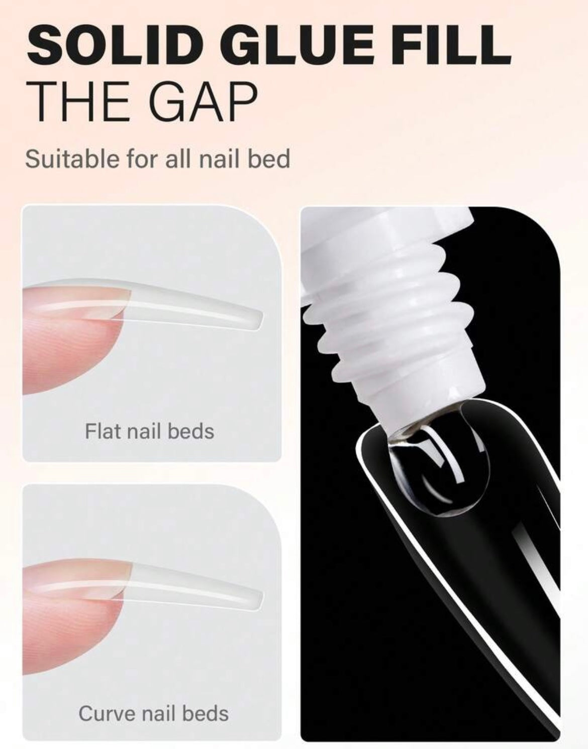 Hard Gel Glue | UV Lamp Required | 4 Weeks Strong Sticking For Presson Nails