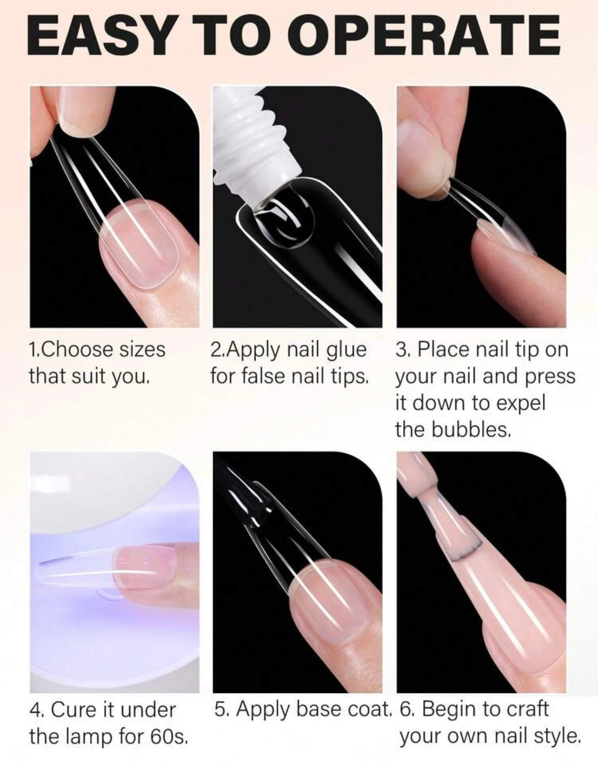 Hard Gel Glue | UV Lamp Required | 4 Weeks Strong Sticking For Presson Nails