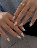 Milky White Gel Nails