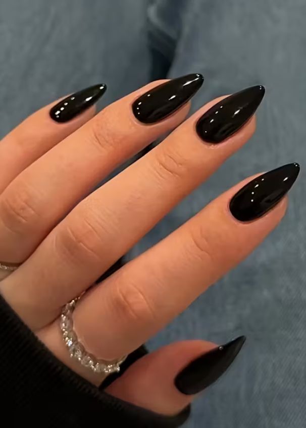 Black Gel Nails